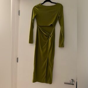 Cutout dress with slit